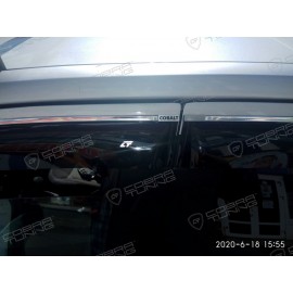 Отзыв - дефлекторы Кобра Тюнинг на окна Шевроле Кобальт 2012 седан