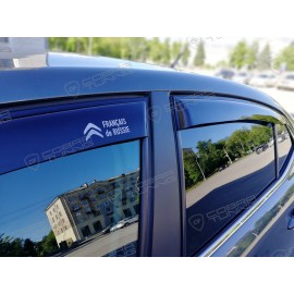 Отзыв - ветровики Cobra Tuning на окна Citroen C4 2012 с гравировкой