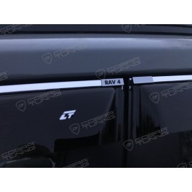 Отзыв - ветровики на окна Тойота Рав 4 2019 с хромированной полосой