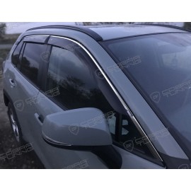 Отзыв - ветровики на окна Тойота Рав 4 2019 с хромированной полосой
