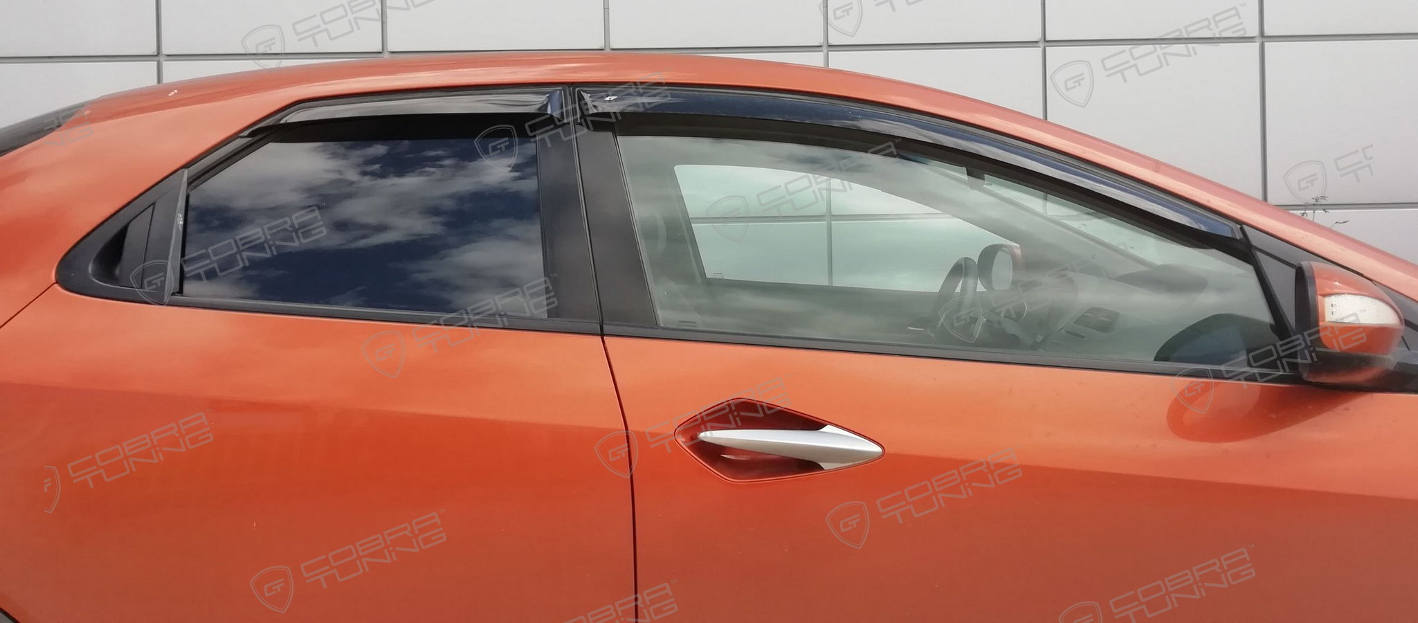 Отзыв - ветровики Кобра Тюнинг на окна Хонда Цивик 2006 хэтчбек
