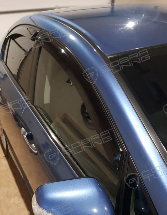 Отзыв - дефлекторы Кобра Тюнинг на окна Хонда Цивик 2006 седан