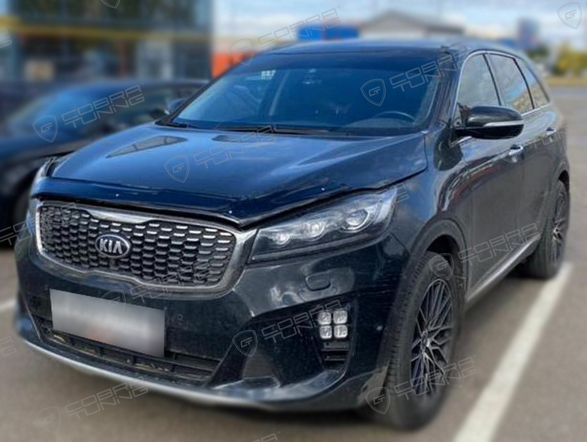 Дефлектор капота Kia Sorento Prime (UM) 2014-2020 Длинная