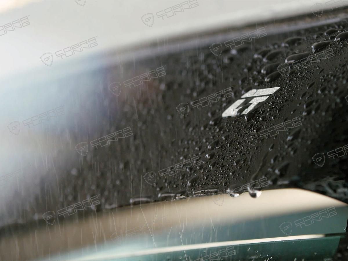 Дефлекторы окон Audi Q7 5d 2015 на третью часть с хромированной полосой, Евростандарт