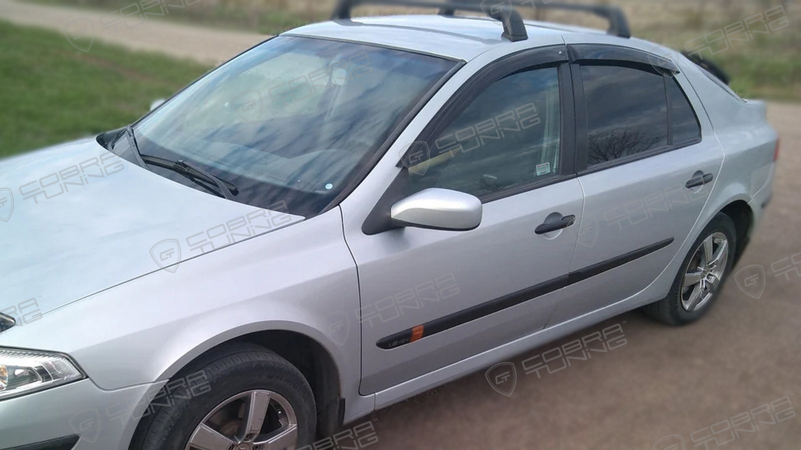 Дефлекторы окон Renault Laguna II (Рено Лагуна 2) лифтбек 2001-2007